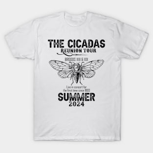 The Cicadas Reunion Tour Broods Xiii And Xix Summer 2024 T-Shirt